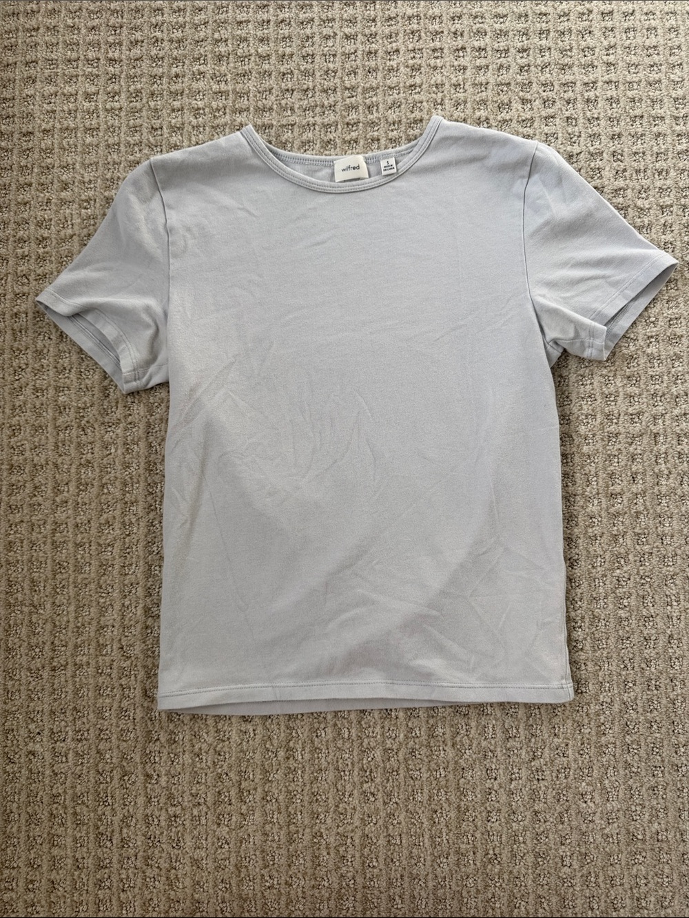 Aritzia Wilfred Light Blue Short Sleeve Crewneck Tee